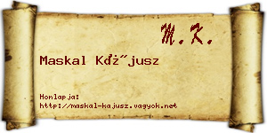 Maskal Kájusz névjegykártya